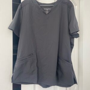 White Cross Vibe Charcoal Scrub Top